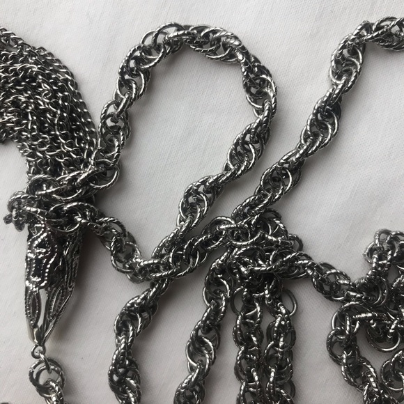 Silver Metal Wrap Necklace - Picture 2 of 8